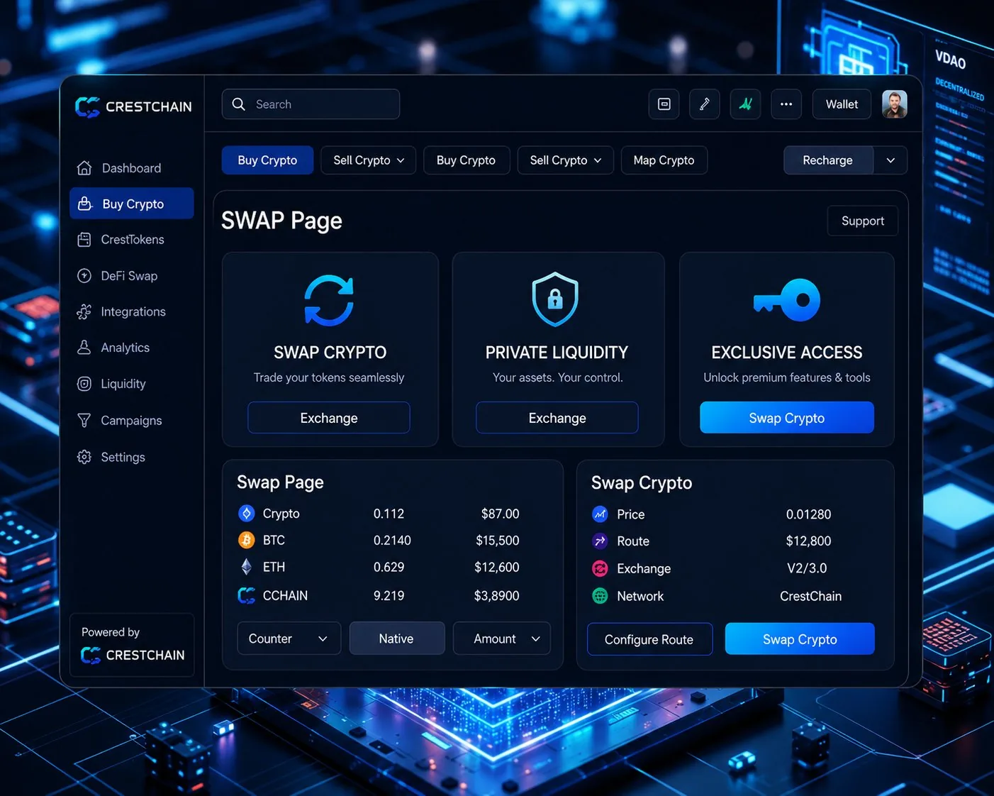 Private Liquidity Swap